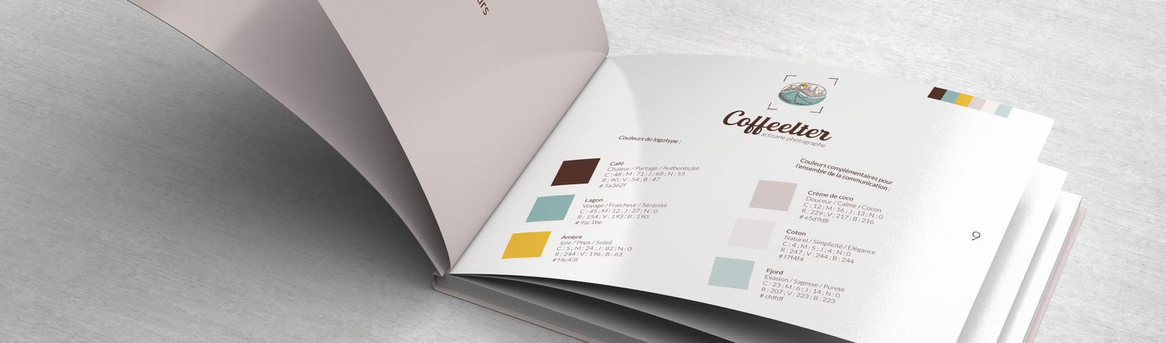 présentation projet identité visuelle Coffeelter