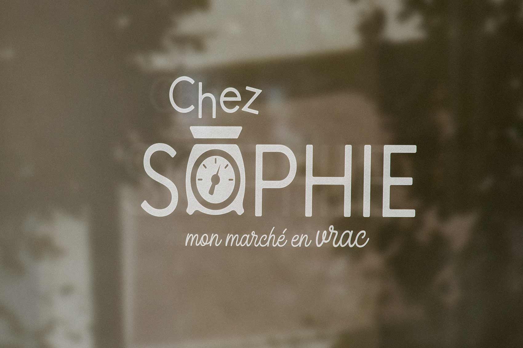 Simulation vitrine dépoli Chez Sophie